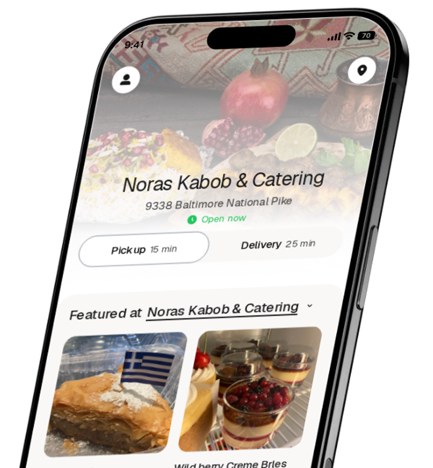 Noras Kabob & Catering app preview