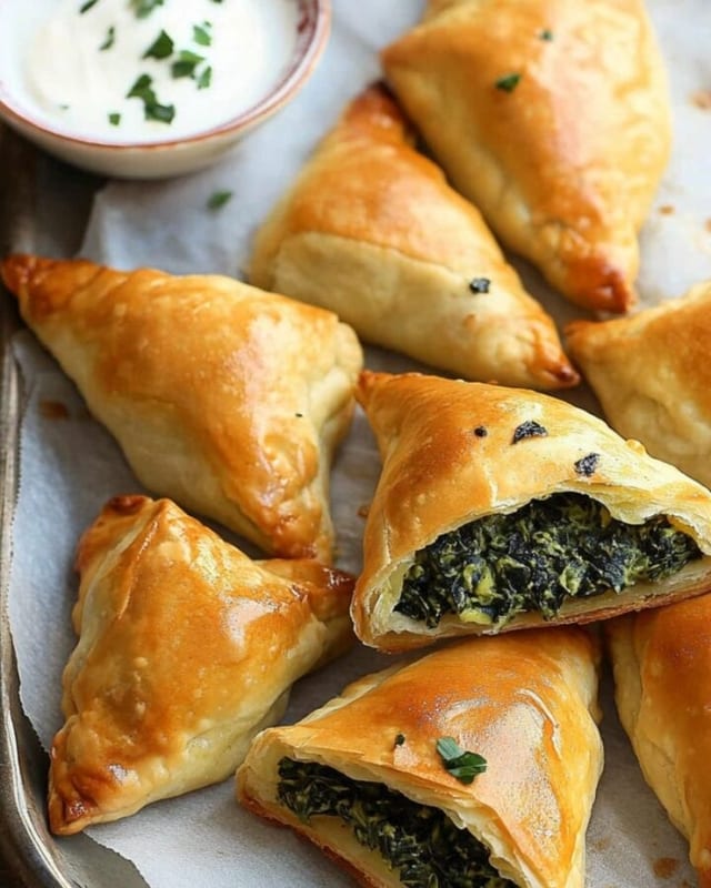 Add 12 spinach pies.