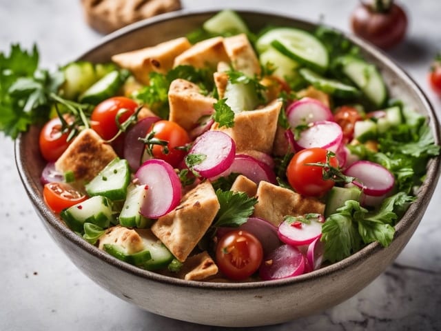 Fattoush Salad 1/2 tray 10-12 people.