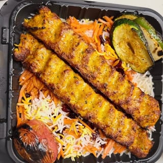 Chicken Seekh with seasoned rice