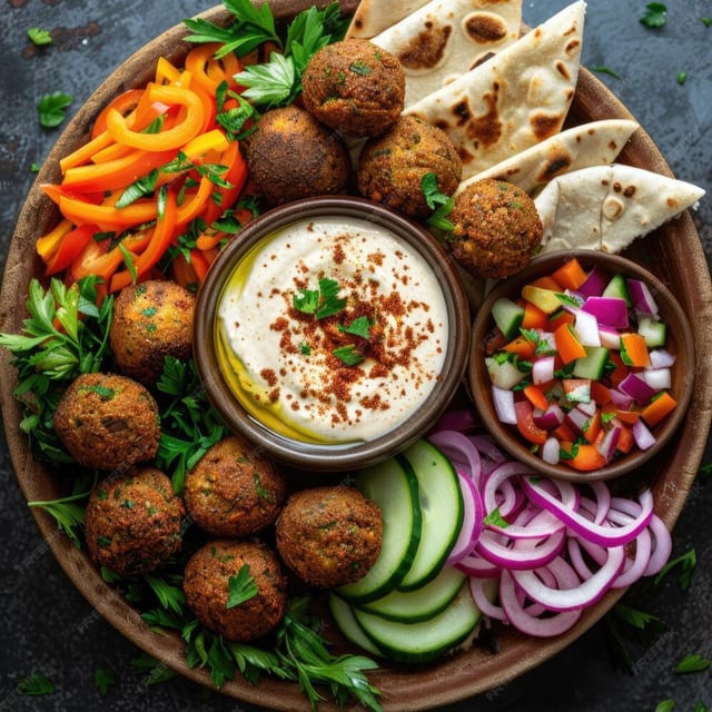Falafel platter.