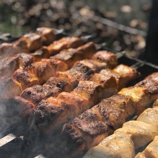 Salmon skewer