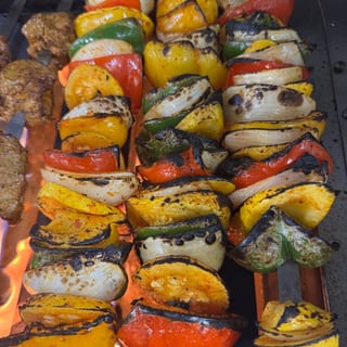 Extra grilled vegetables kabob