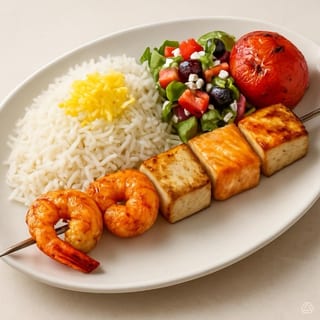 Seafood Trio ( shrimp, salmon, swordfish)